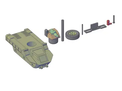 ARMORED VEHICLE - SPACE CAT 3D print model