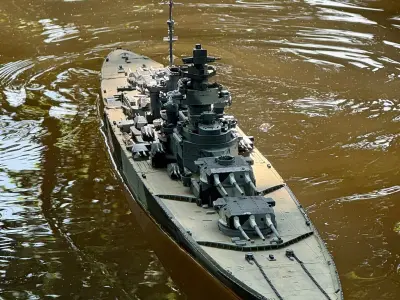 1-350 Grosser Kurfurst Model Battleship Kit 3D print model