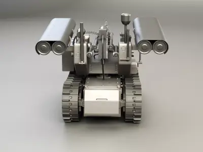 Military Tracked Robot V2 3D model