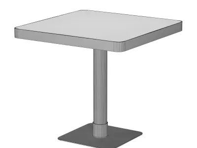 Bistro loft industrial table 3D model
