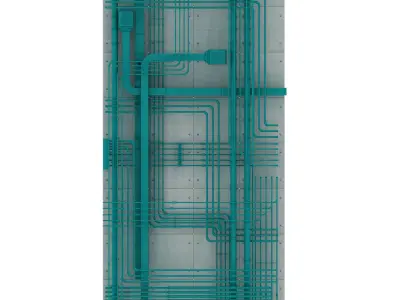 Pipes industrial ceiling 3D model purchase