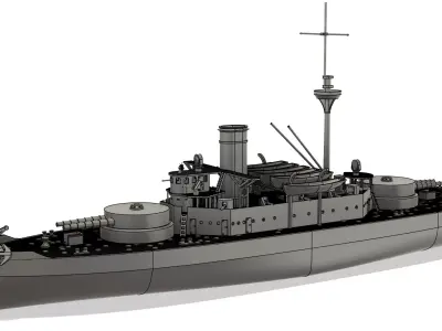 USS Puritan BM1 - Coastal Defense Monitor - RC Model 1-96 Scale  3D print model