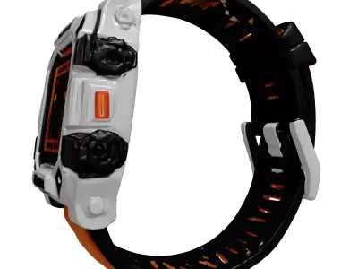 Futuristic Rugged Smartwatch Model 3D model
