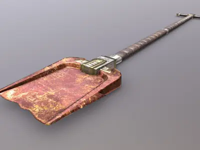 Shovel - Orichalcum Low-poly 3D model