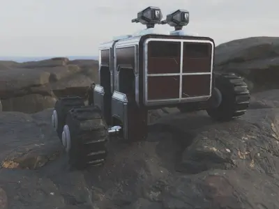 Scifi City Assault Vehicle Free low-poly 3D model