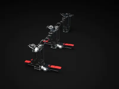 Multistation Fitness Cable Machine 3D model