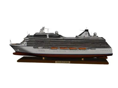 Realistic Passenger Ship Cruise Liner 3D model