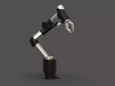Industrial Robotic Arm Low-poly 3D model by ZbrushingMX