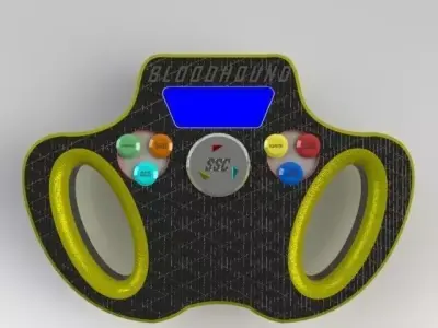 BLOODHOUND SSC Steering Wheel Concept Design Free 3D model