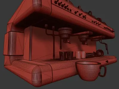Commercial Coffee Machine 3D model