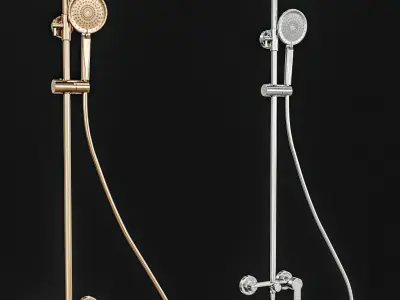 Shower 2 Colors Low-poly 3D model