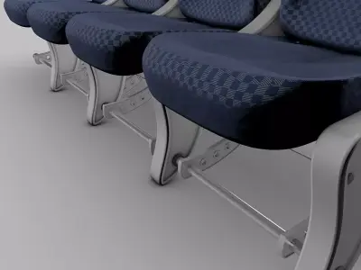 Airplane-Seats seats in airplane 3D model