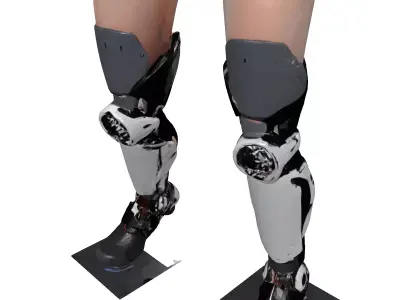 Futuristic Cybernetic Leg Prosthetic 3D model