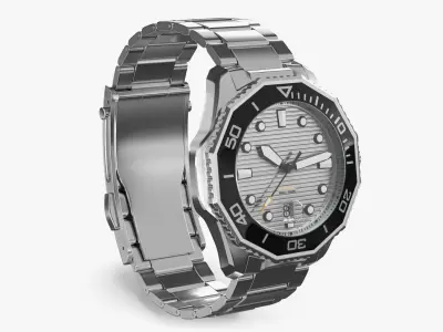  Professional Marine Watch Stainless Steel Grey 