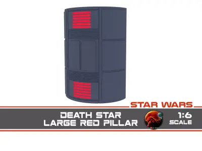 Death Star Large Red Pillar 1-6 scale Hottoys  3D print model