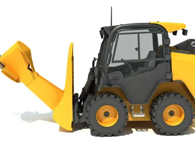 Tree Cutter Skid Steer Loader 3D model