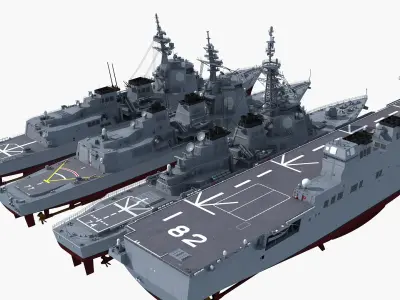 Japanese moye Aida Kongo Hyuga 3D model