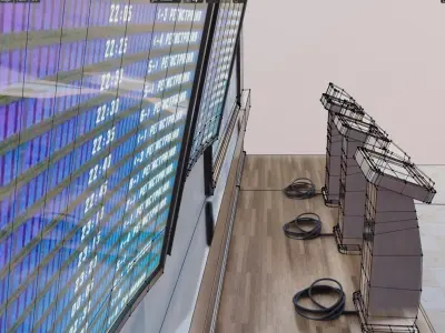 Airport Atm  Low-poly 3D model