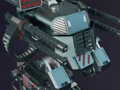Assault robot model 3D model