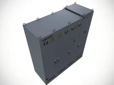 Electrical Fuse Box 1 Low-poly 3D model