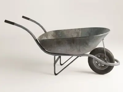 Wheelbarrow  Free low-poly 3D model
