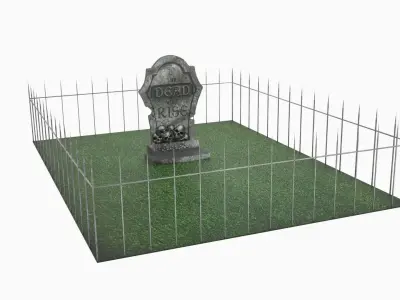 Graveyard  Low-poly 3D model