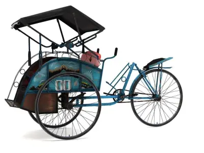 pedicab-becak rickshaw 3D model