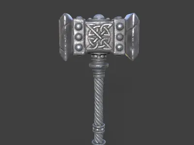 Viking Heavy Hammer Low-poly 3D model
