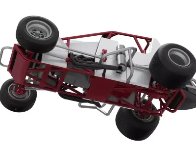 Dirt Silver Crown Car Scale 1 to 25 3D print model