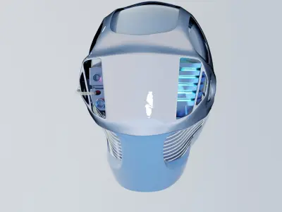 Cyborg Helmet Low-poly 3D model