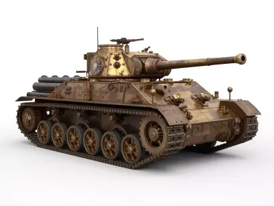 Grand Steampunk Airship 3D Model Low-poly 3D model