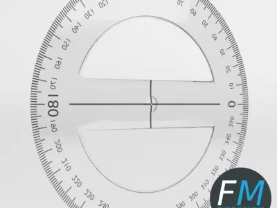 Circular protractor 3D model