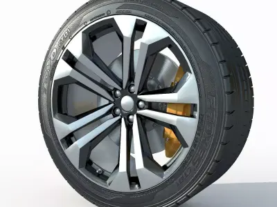 wheel Rim Tire 2 3D model
