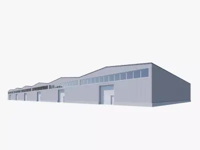 warehouse Low-poly 3D model