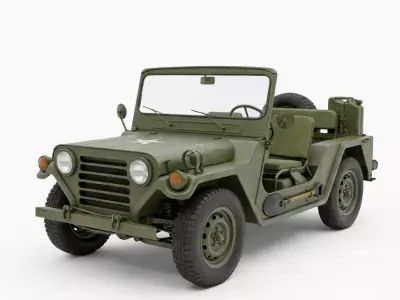 Military Utility Jeep M151 MUTT Low-poly 3D model