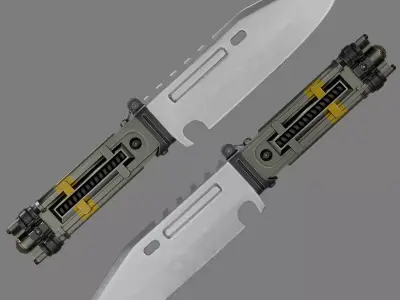 Knife V Low-poly 3D model