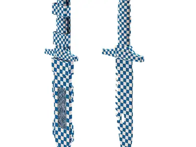 Military knife 3D model shop