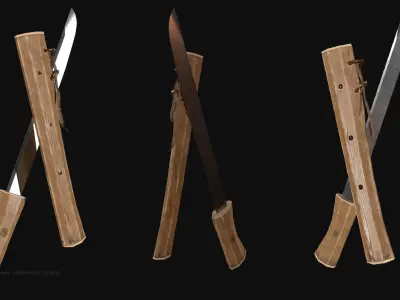 Hosindo Dagger Low-poly 3D model