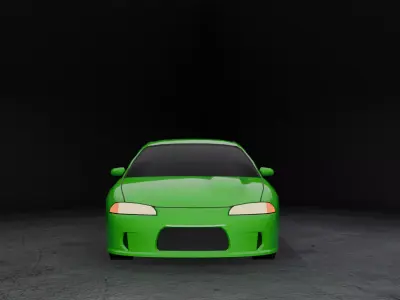 Stylized Mitsubishi Eclipse - Game Ready Low-poly 3D model