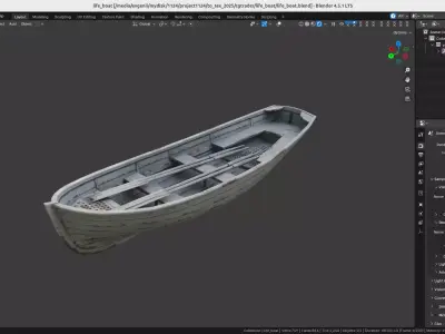 Lifeboat Low-poly 3D model by kilbas
