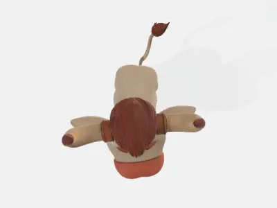 Cartoon bull Low-poly 3D model
