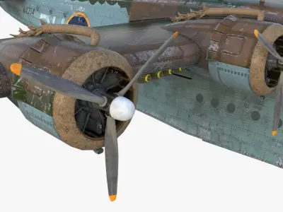 Short S25 Sunderland - Flying Boat WW2 Low-poly 3D model