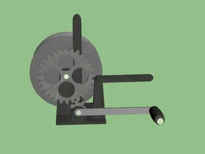 hand-cranked winch 3D model