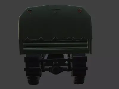 Ural Military Cargo Truck 3D Model 3D model