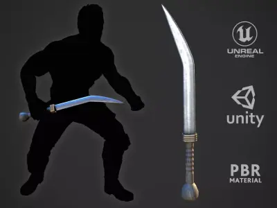 Thracian Sica Low-poly 3D model