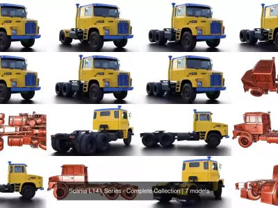 Scania L141 Series - Complete Collection 3D Model Pack