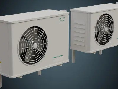 Air Conditioner 6C Low-poly 3D model