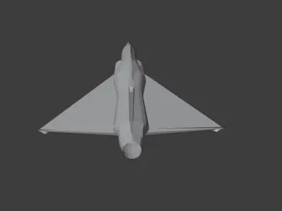 Low Poly Fighter Model jet 3D model