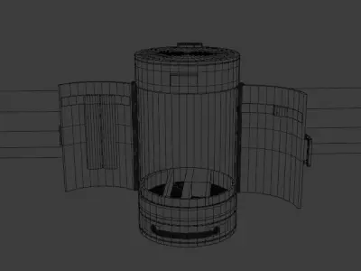 Cylindrical Toolbox Free low-poly 3D model
