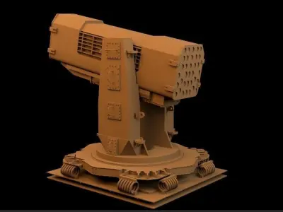 Rocket-launcher machine gun 3D model